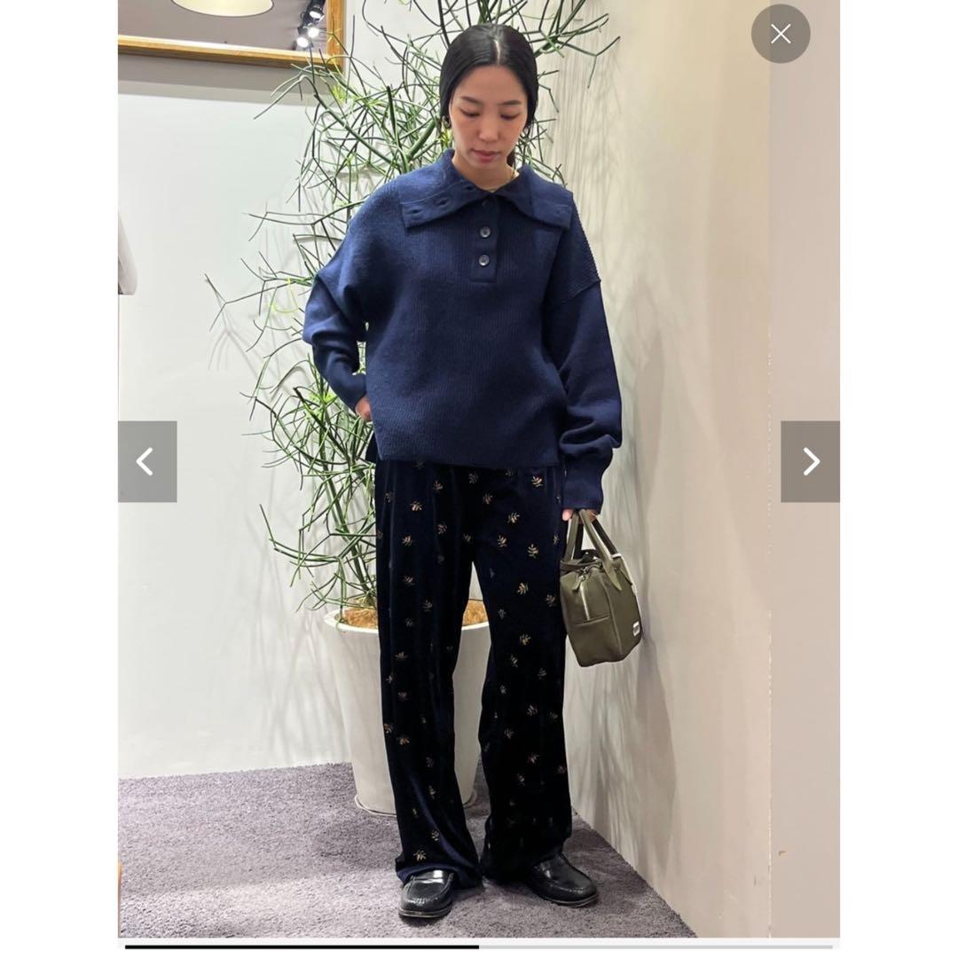 完売 【OUTDOOR PRODUCTS】 刺繍ベロアフレアパンツ