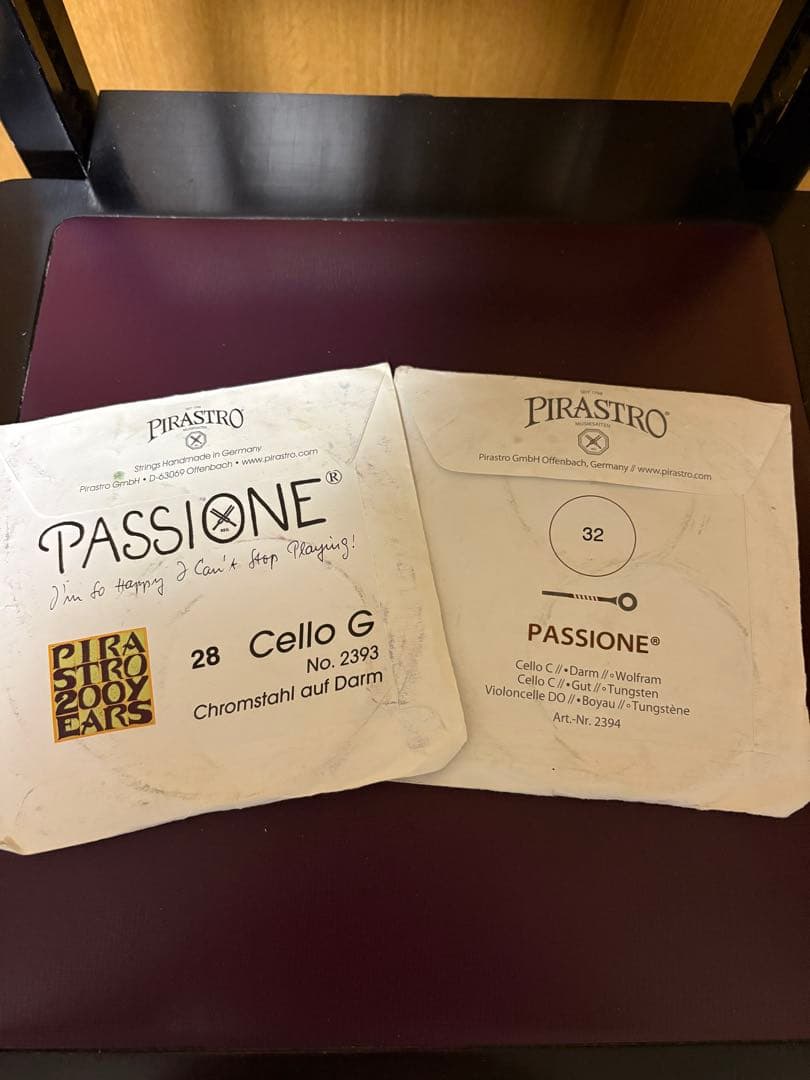 【中古チェロ弦】ピラストロ PASSIONE (G,C線)
