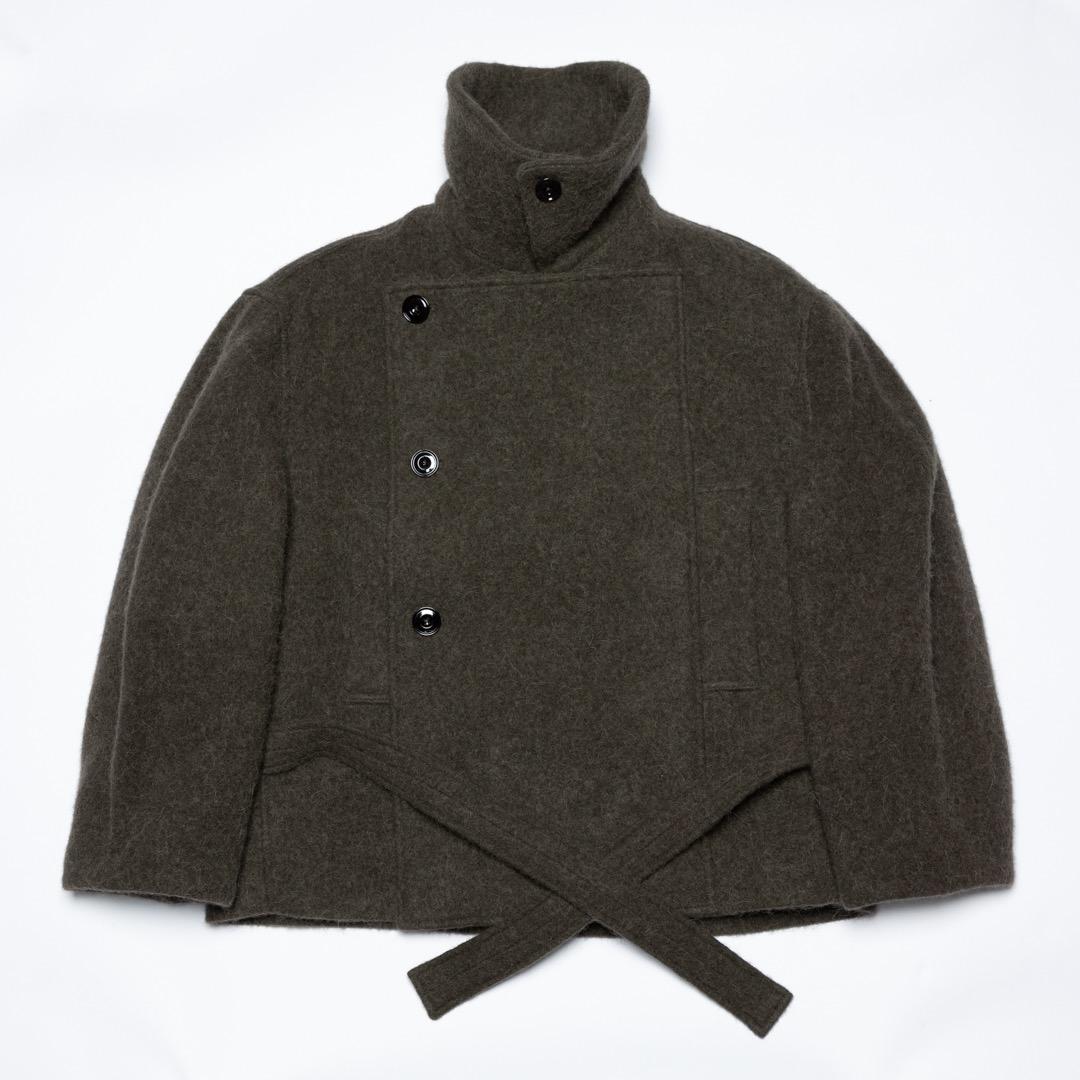 ジャケット・アウター LEMAIRE SHORT ASYMMETRICAL BATHROBE COAT