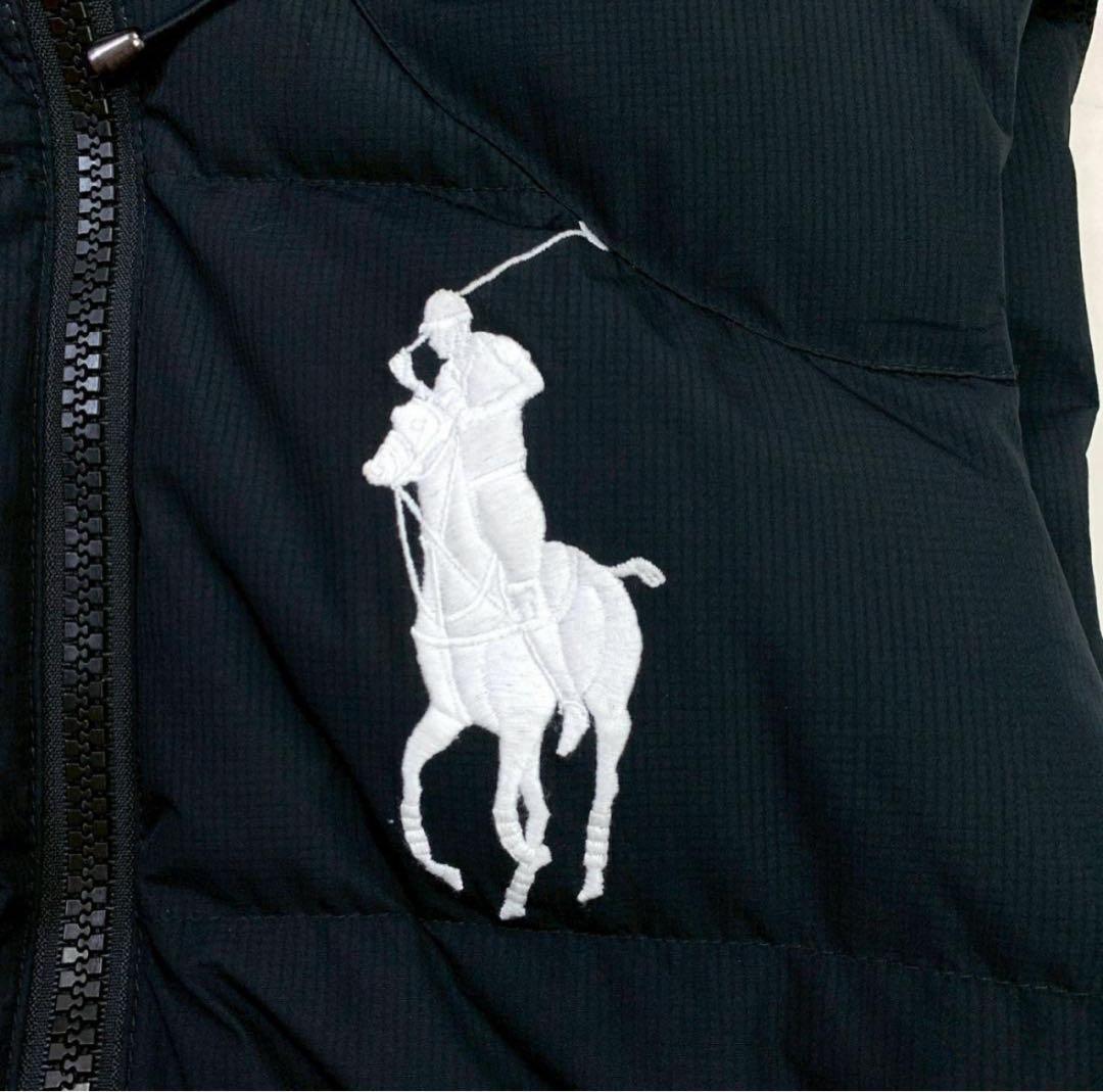 美品★ポロラルフローレン ダウンベスト ビッグポニー ブラック XS　D986