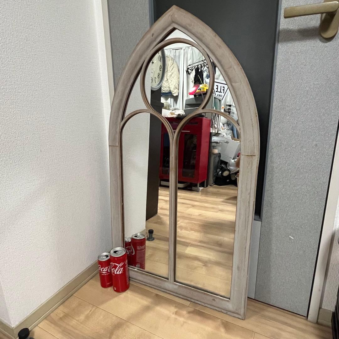 イタリアン　ウォールミラー　ヴィンテージミラー　アンティーク　壁掛け　立て掛け