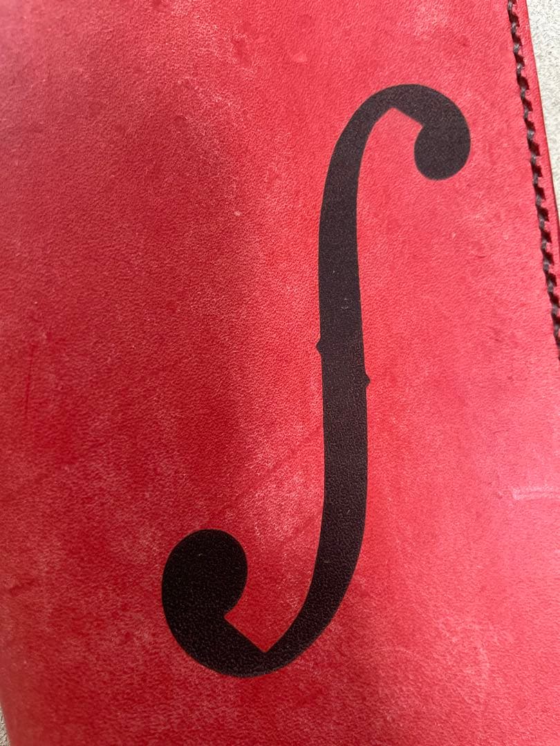 コントラバス　ウッドベース 弓ホルスター【MAYA ROSSO】F字孔彫刻