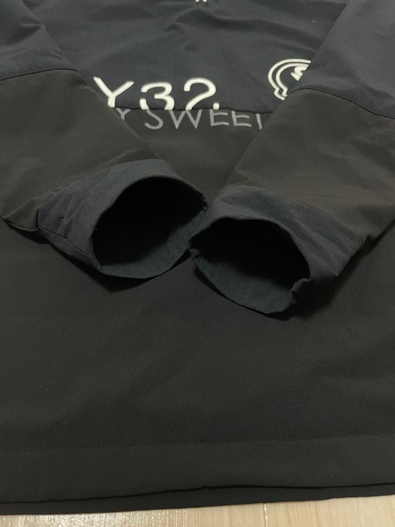 【美品】SY32 GOLF ハーフジップ L 黒 裏起毛 防風 ストレッチ
