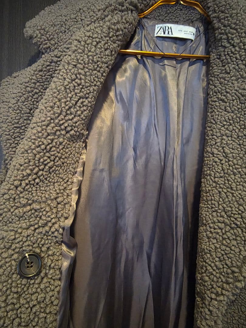 ZARA大人気完売品！ダブルブレスト フェイクファーコート 美品!♥