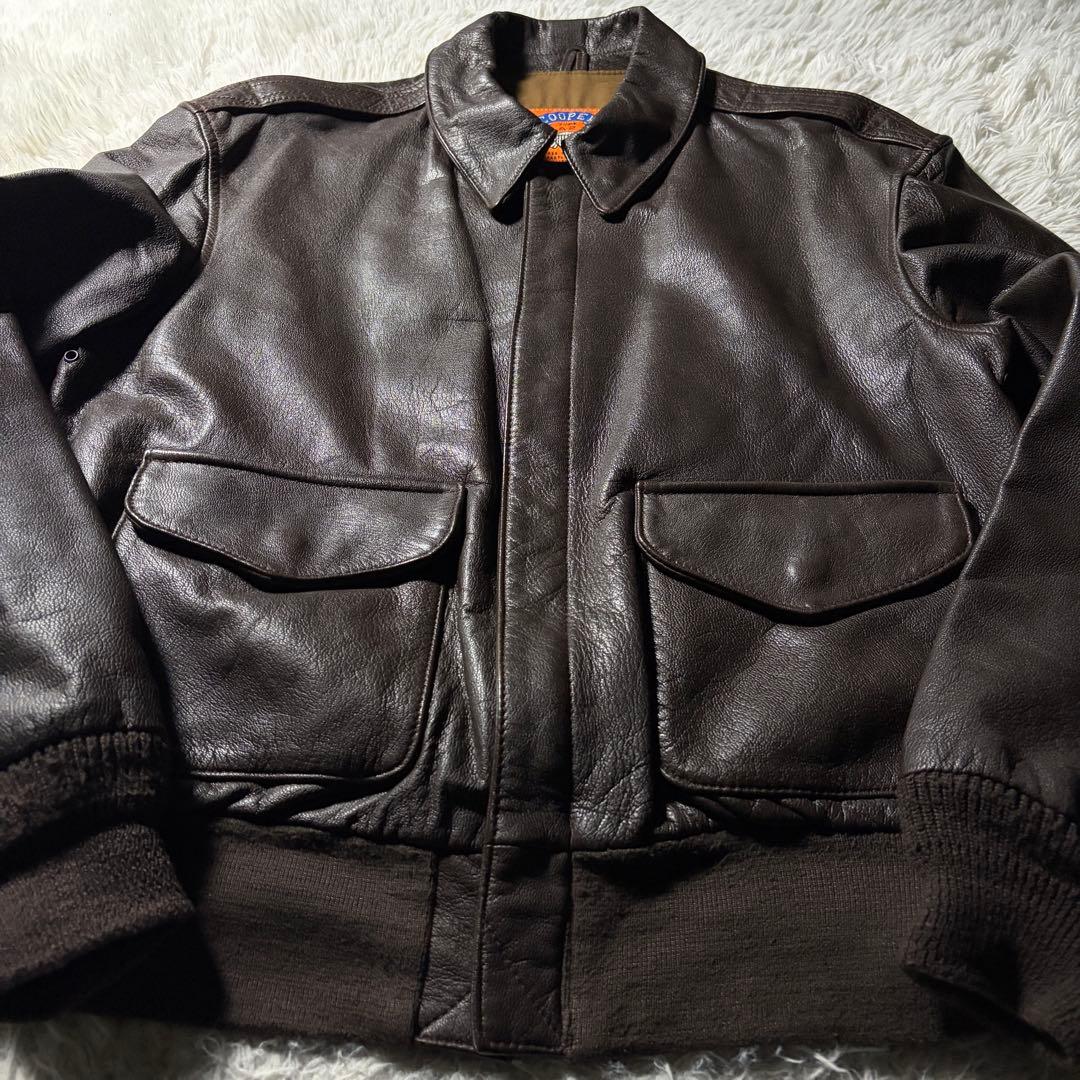 【雰囲気抜群】COOPER フライトジャケット A-2 ゴートスキン　40