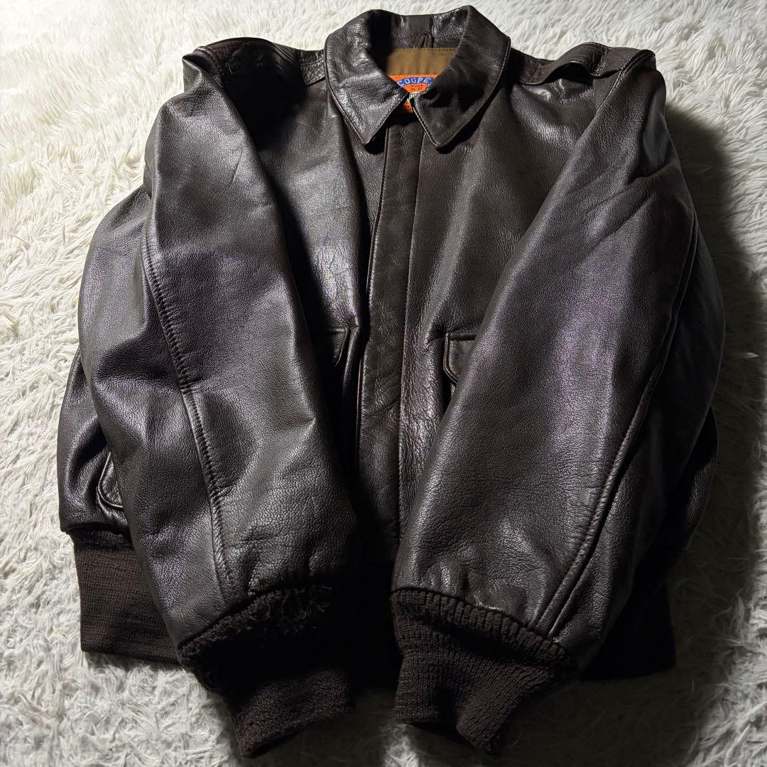 【雰囲気抜群】COOPER フライトジャケット A-2 ゴートスキン　40