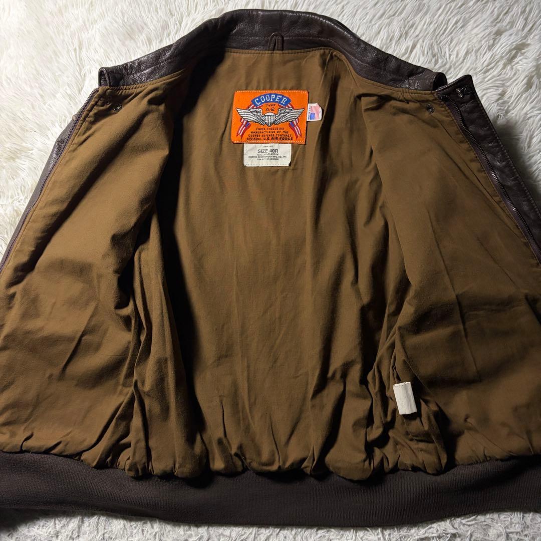 【雰囲気抜群】COOPER フライトジャケット A-2 ゴートスキン　40