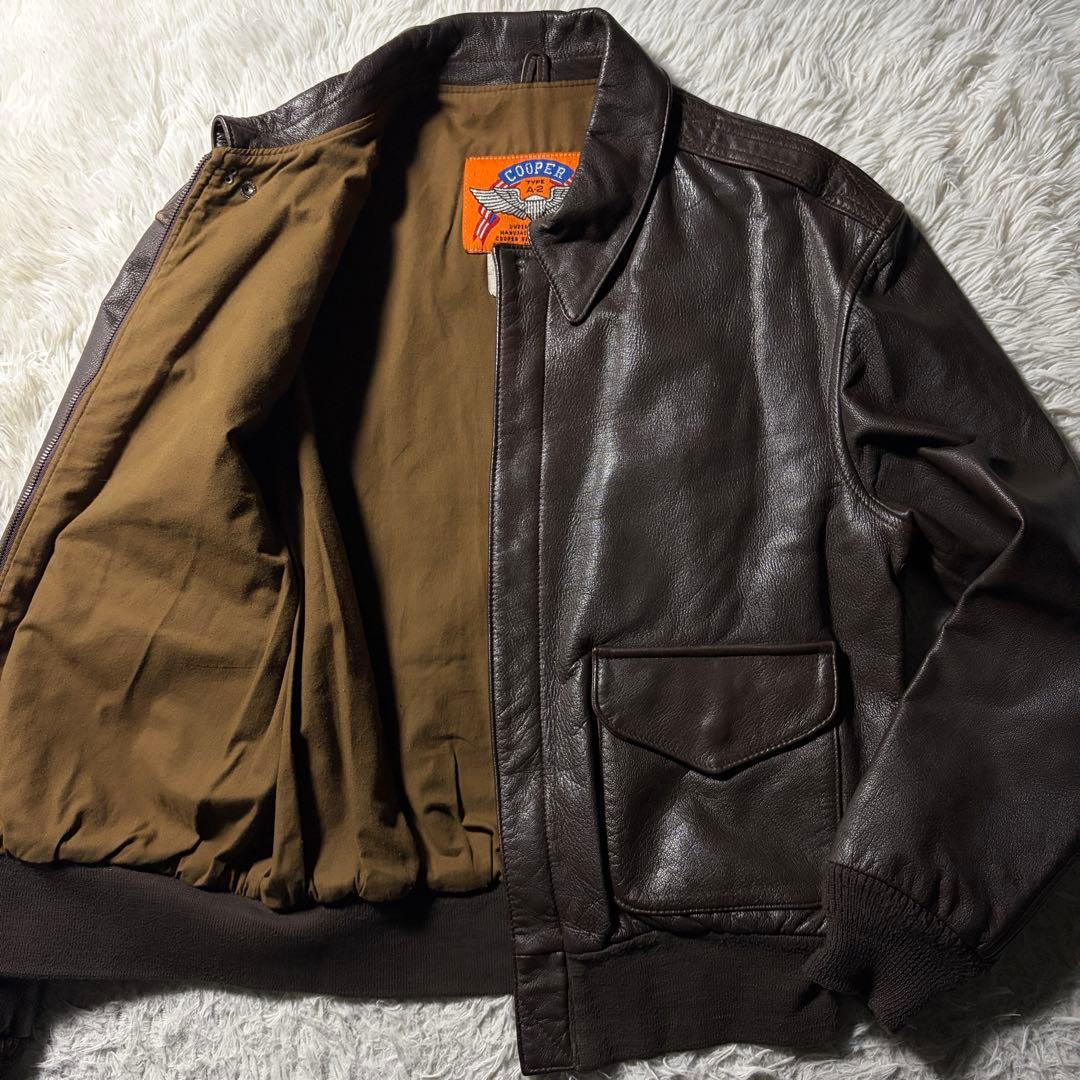 【雰囲気抜群】COOPER フライトジャケット A-2 ゴートスキン　40