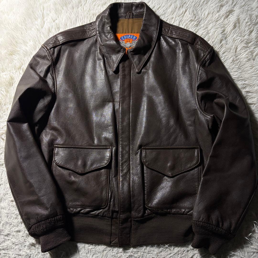 【雰囲気抜群】COOPER フライトジャケット A-2 ゴートスキン　40