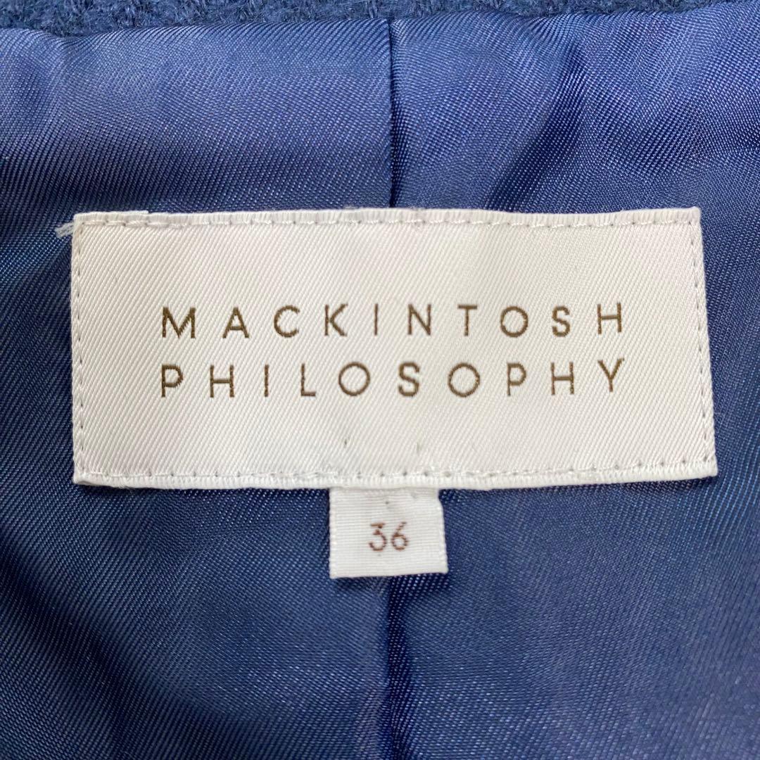 美品✨ マッキントッシュフィロソフィー　アンゴラ混　ウールコート　比翼仕立て