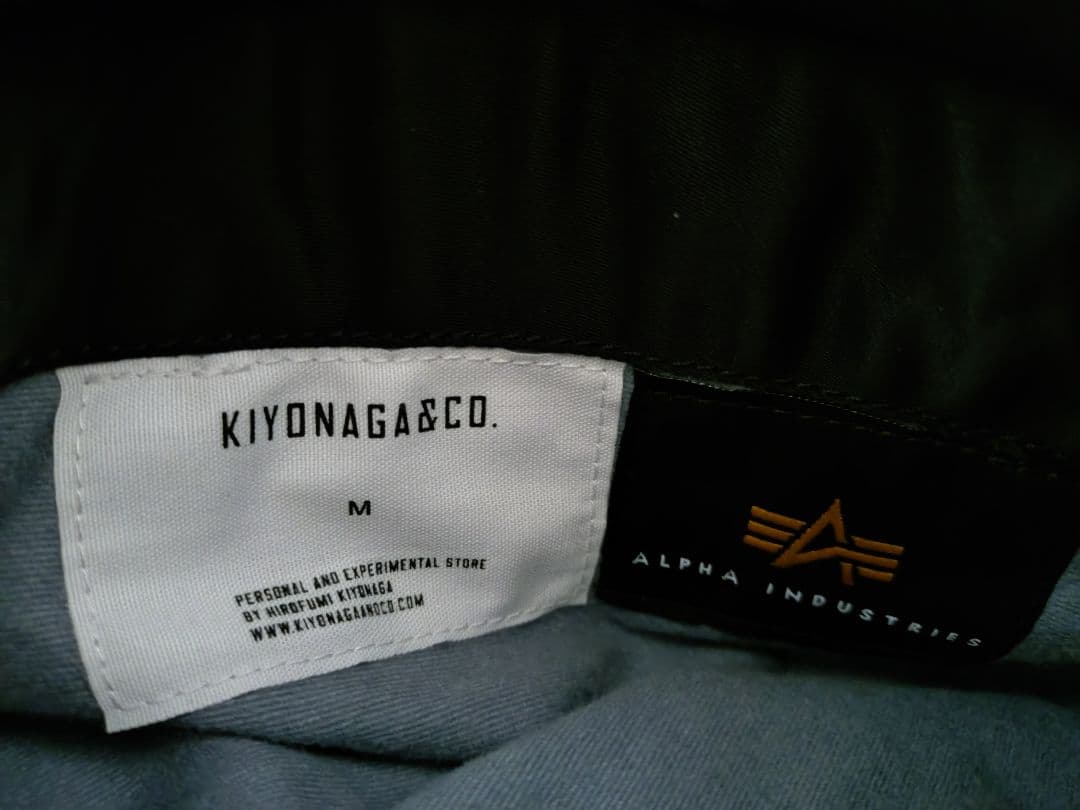 【キヨナガ＆コー】【Mサイズ】【アルファ】【MA-1】【ブラック【コラボ】春秋用