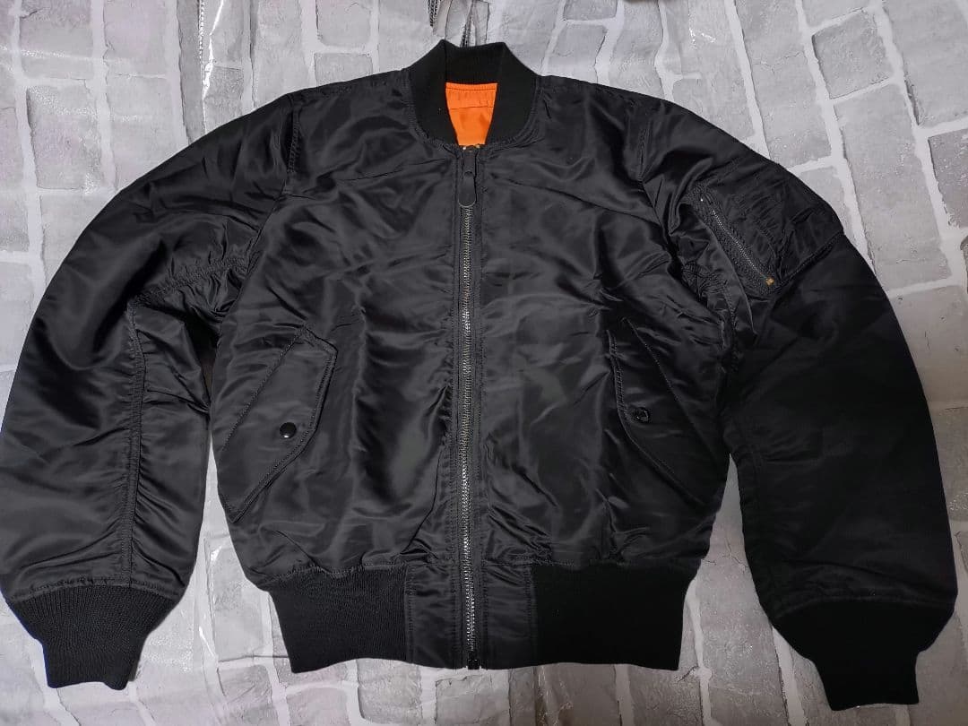 【キヨナガ＆コー】【Mサイズ】【アルファ】【MA-1】【ブラック【コラボ】春秋用