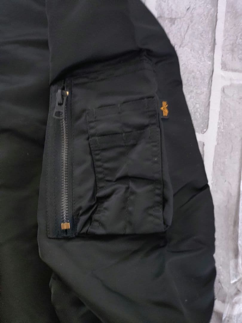 【キヨナガ＆コー】【Mサイズ】【アルファ】【MA-1】【ブラック【コラボ】春秋用