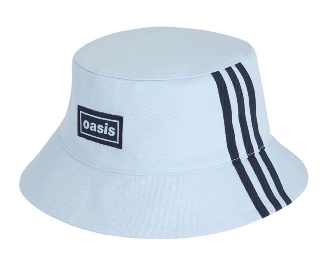 アディダス x オアシス　ツアーハット　ブルー　サイズM/L