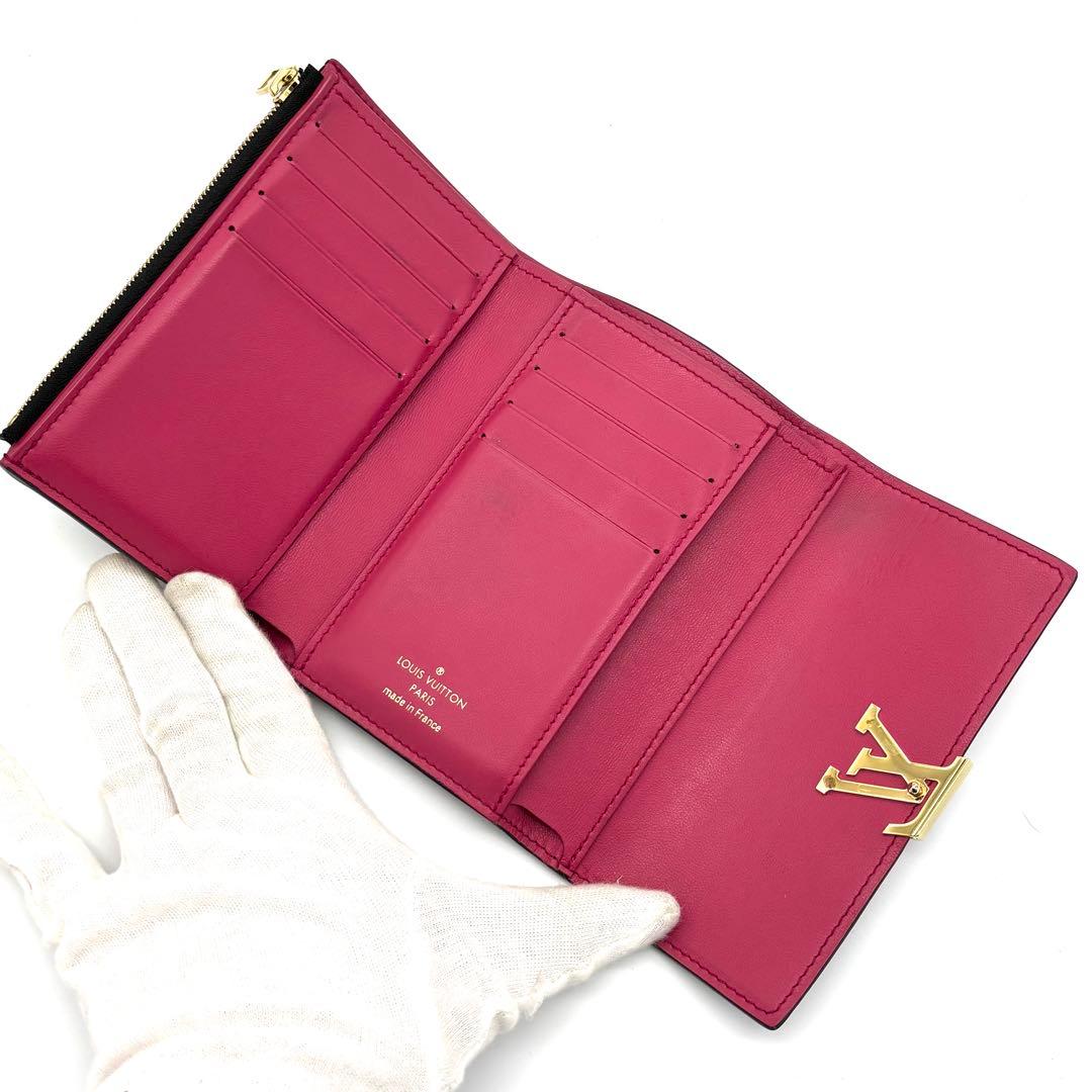 【新型IC】ルイヴィトン トリヨン カプシーヌ コンパクト 三つ折り財布 黒