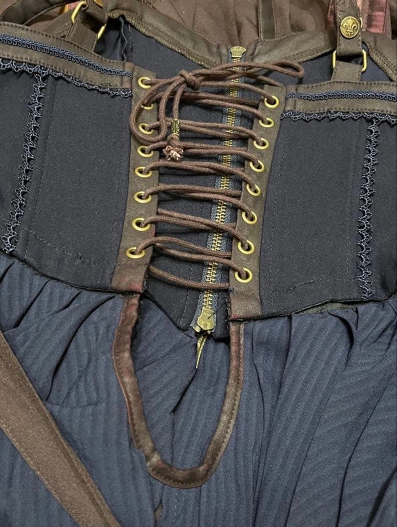 オッズオン 和風 和柄使いベストワンピース