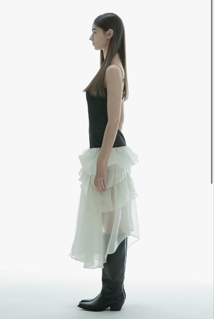 スカート V layered camisole dress theredthread