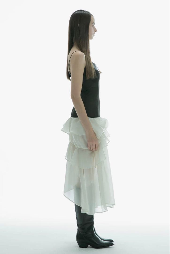 スカート V layered camisole dress theredthread