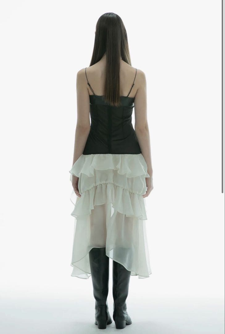 スカート V layered camisole dress theredthread