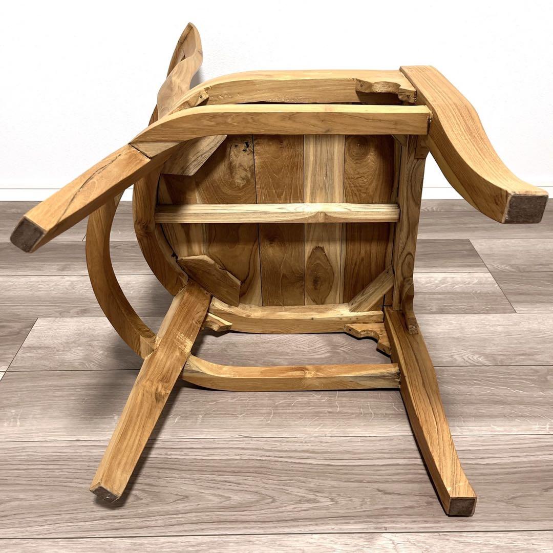 TEAK & LEATHER DINIG CHAIR②