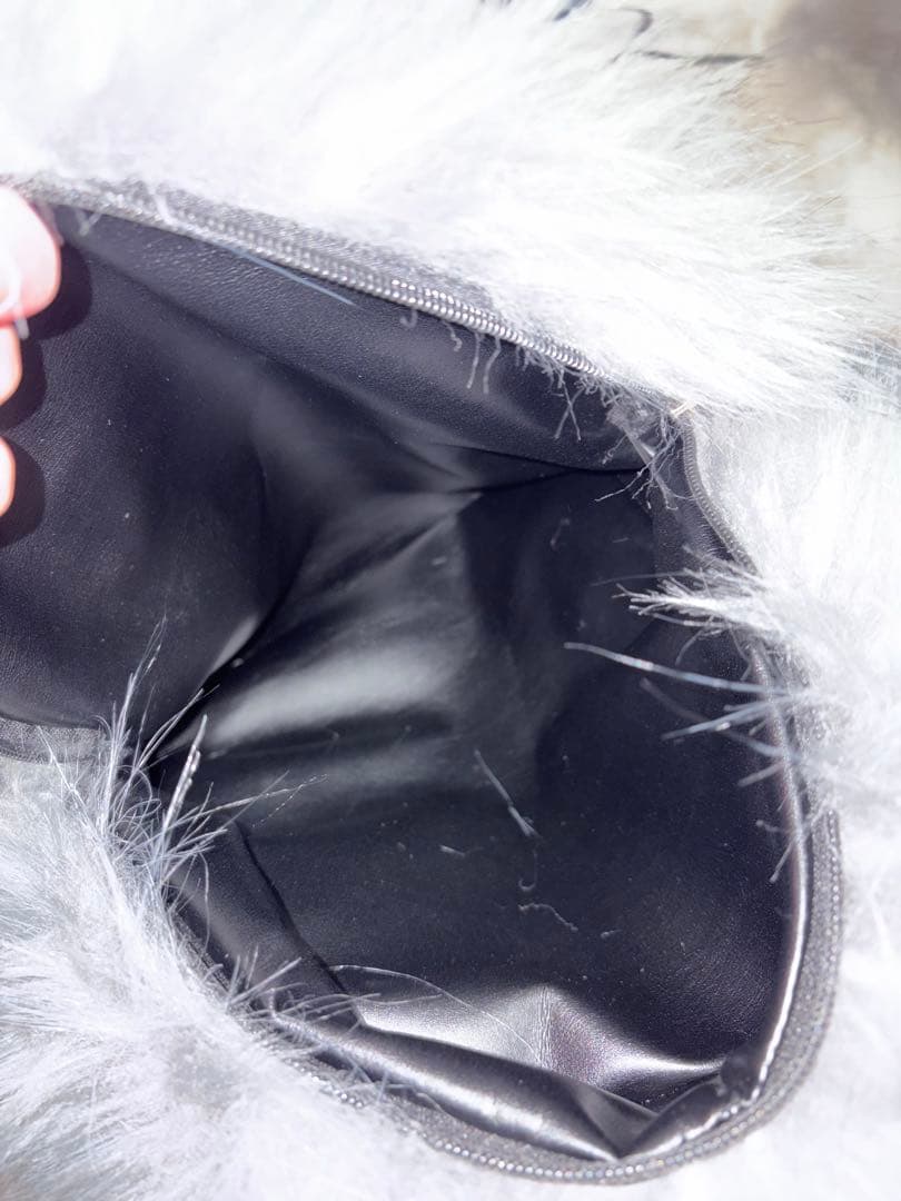opium fur backpack ファー リュックグレー 毛皮リュック即購入