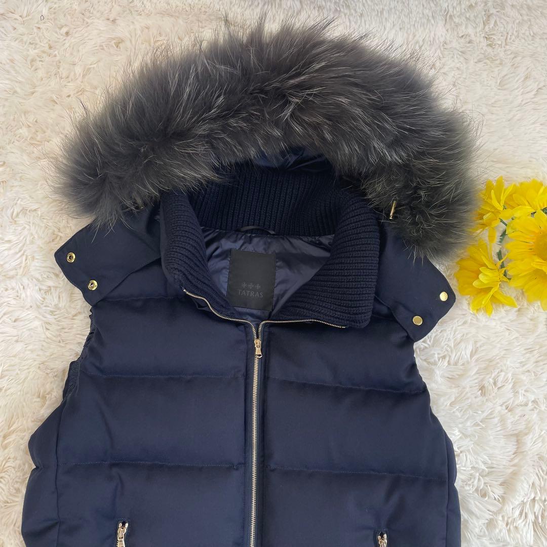 未使用級 希少 大きいサイズ タトラス ルセラ ダウンベスト ウール3way