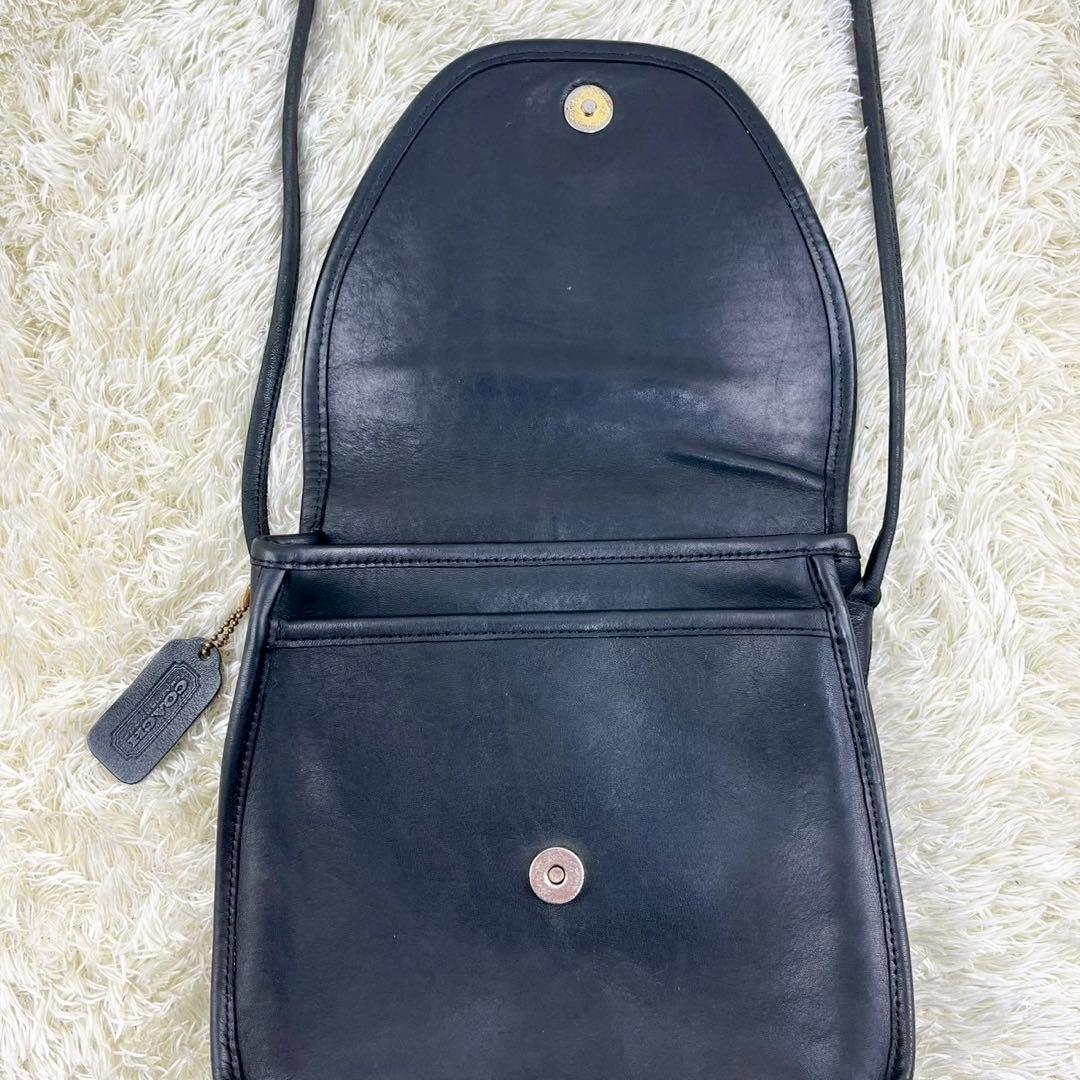 【美品・希少】OLDCOACH ショルダーバッグ フラップ ブラック USA製