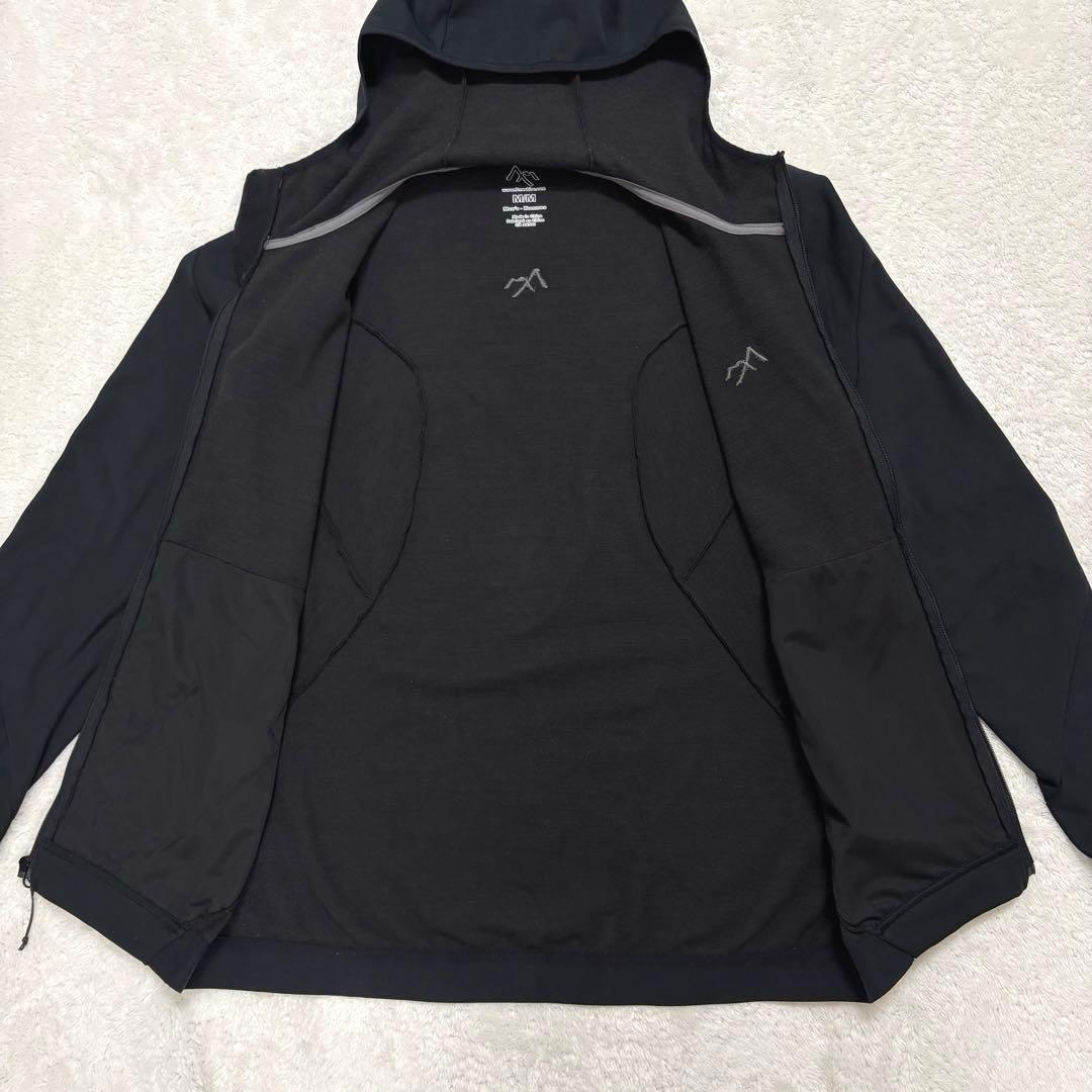 7mesh セブンメッシュ キャラハンフーディ 黒 パーカー