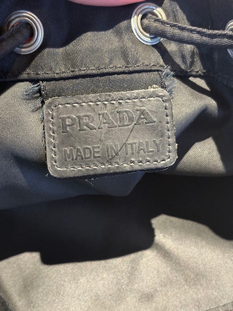 PRADA ブラック ドローストリングバッグ 巾着バッグ