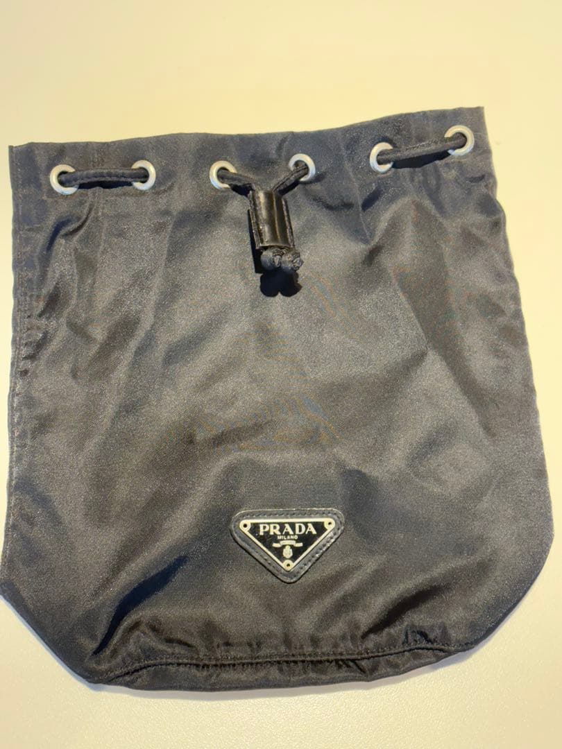PRADA ブラック ドローストリングバッグ 巾着バッグ
