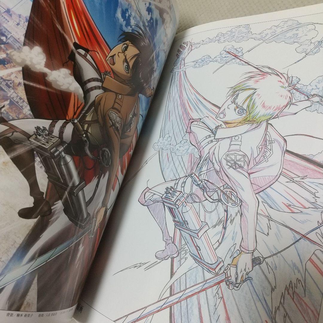 美品2冊+カード／進撃の巨人 TVアニメーション イラスト集 上下／圧巻の画力！