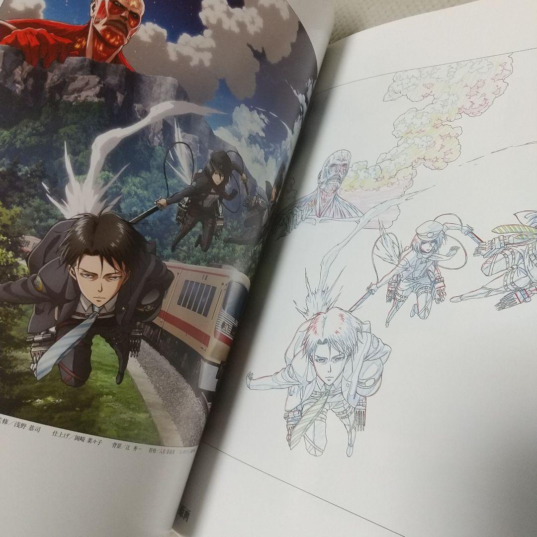 美品2冊+カード／進撃の巨人 TVアニメーション イラスト集 上下／圧巻の画力！