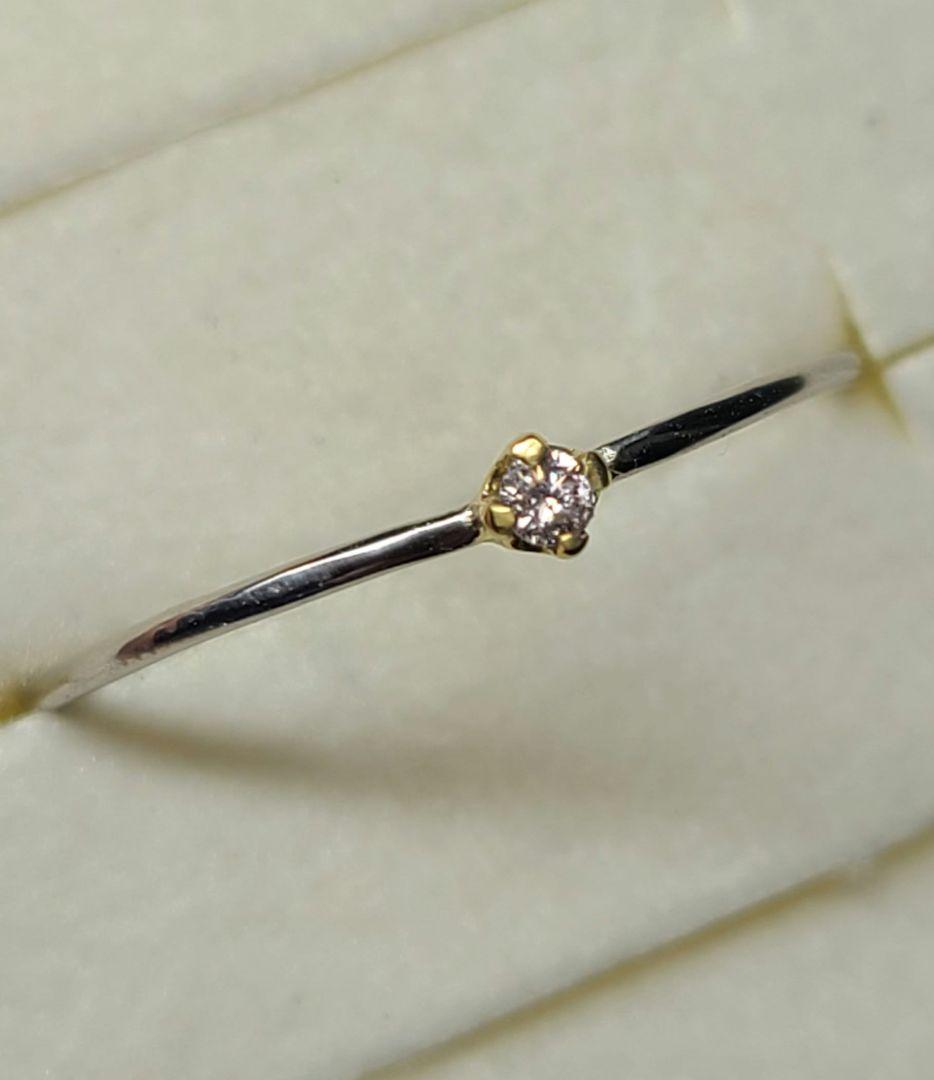 素晴らしいピンクの輝き★天然ピンクダイヤモンド18金&Pt900★