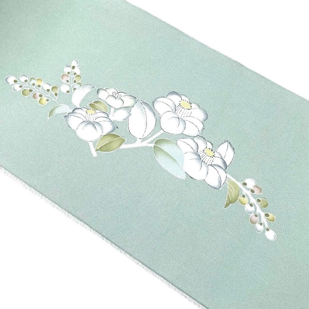 専用帯6261●高級 正絹 落款 作家物 塩瀬 友禅 名古屋仕立て名古屋帯辻ヶ花