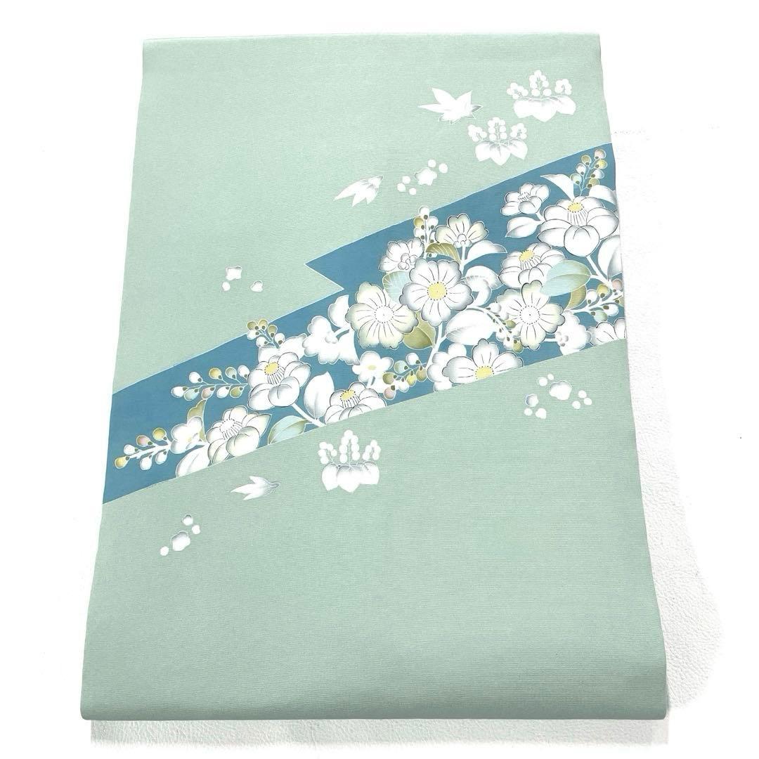専用帯6261●高級 正絹 落款 作家物 塩瀬 友禅 名古屋仕立て名古屋帯辻ヶ花