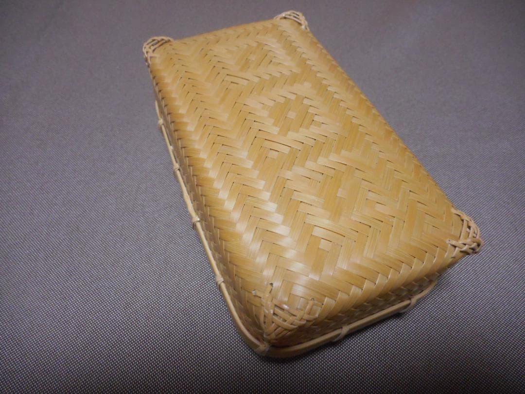 【竹細工】K.　網代編みランチボックス２個セット