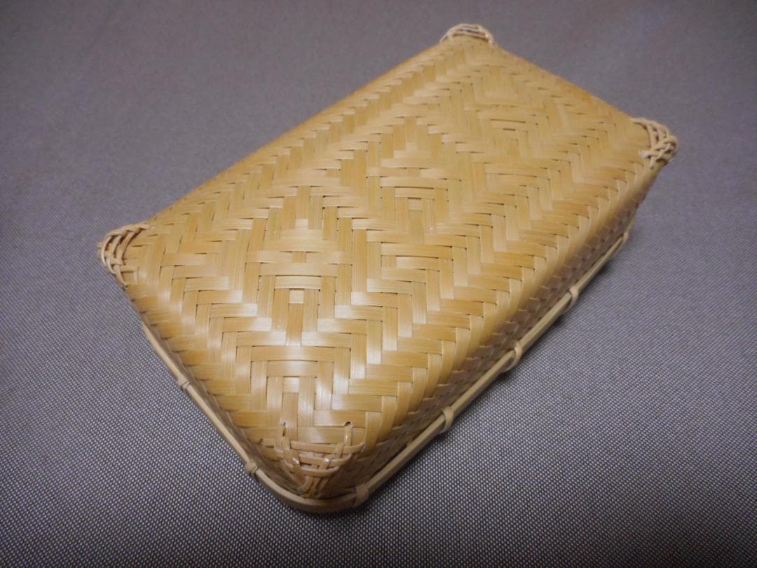 【竹細工】K.　網代編みランチボックス２個セット