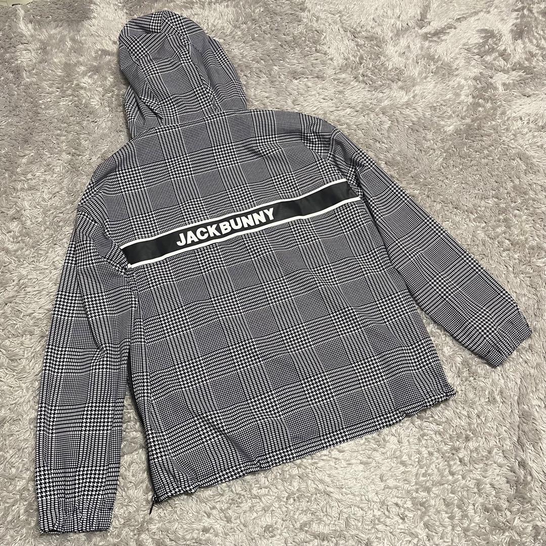 極美品　ジャックバニー　千鳥　グレンチェック　ブルゾン 　黒　白　パーカー　4