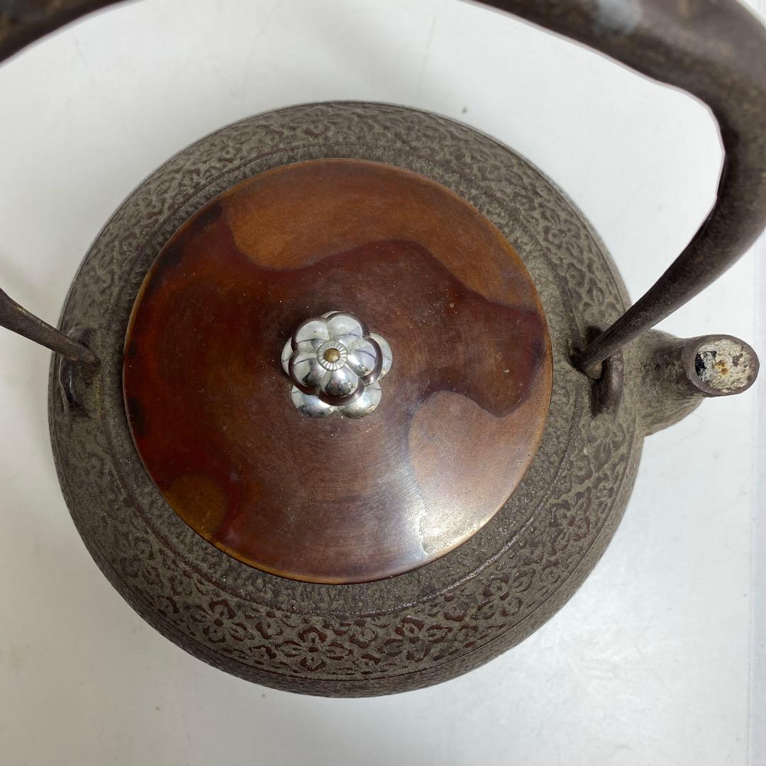 専用　龍文堂　手銀象嵌　銀摘　鉄瓶　1485g 東K7-1207☆2F タルサ