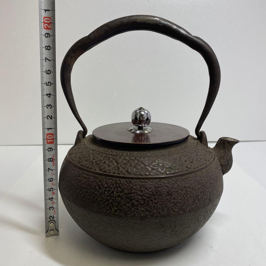 専用　龍文堂　手銀象嵌　銀摘　鉄瓶　1485g 東K7-1207☆2F タルサ