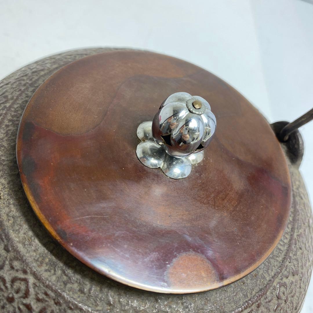 専用　龍文堂　手銀象嵌　銀摘　鉄瓶　1485g 東K7-1207☆2F タルサ