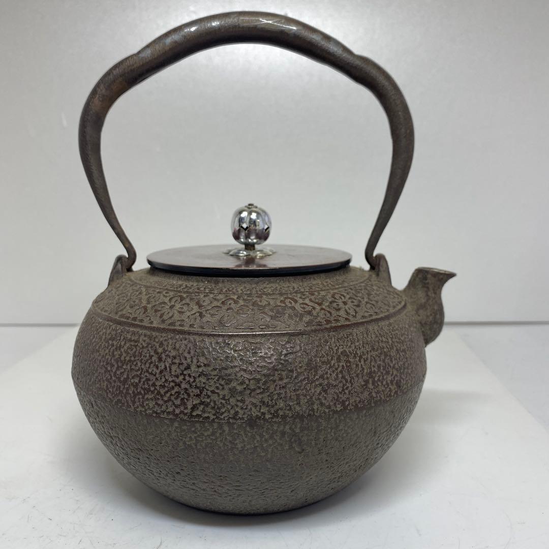 専用　龍文堂　手銀象嵌　銀摘　鉄瓶　1485g 東K7-1207☆2F タルサ