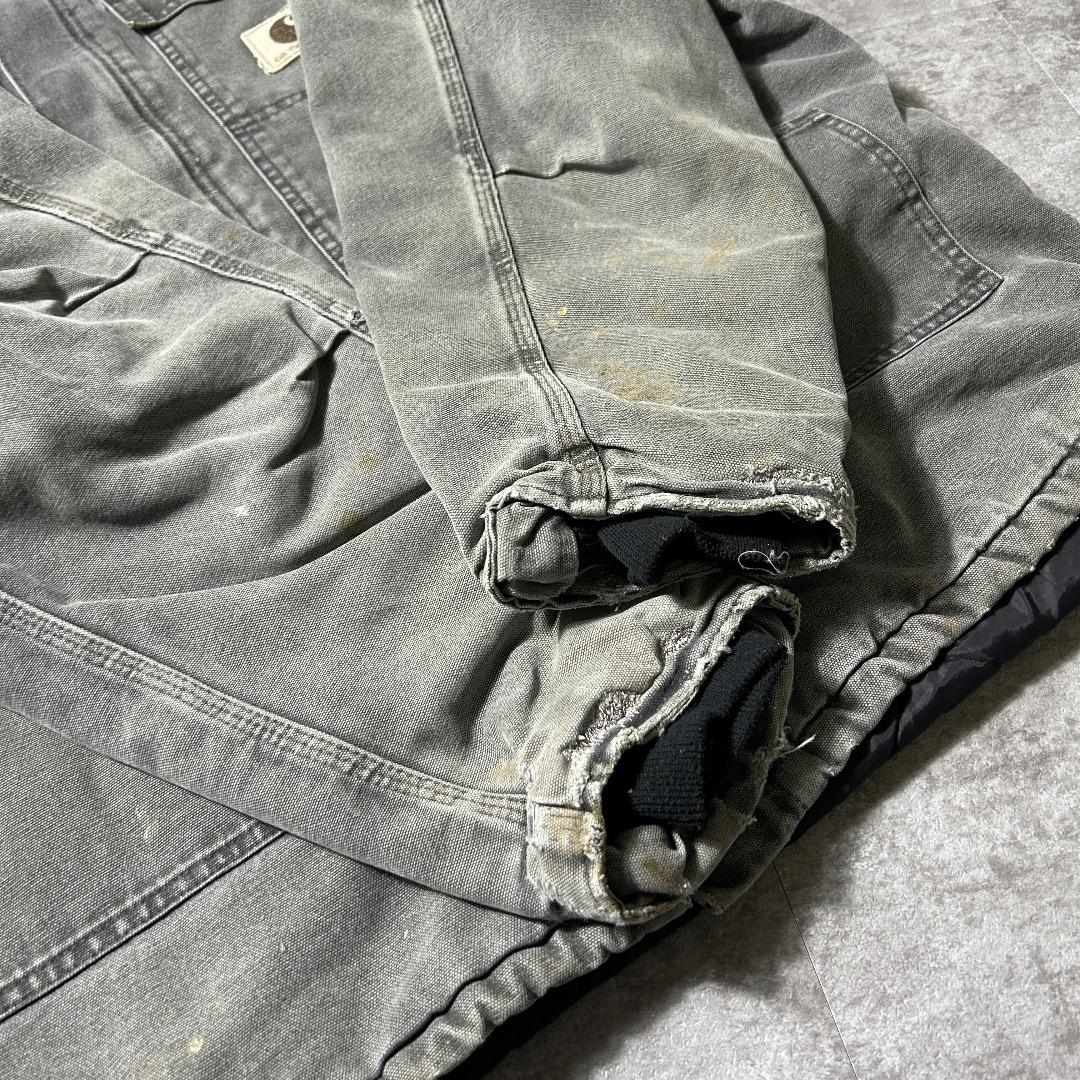 00s USA製 グレー カーハート トラディショナルジャケット ダックXL