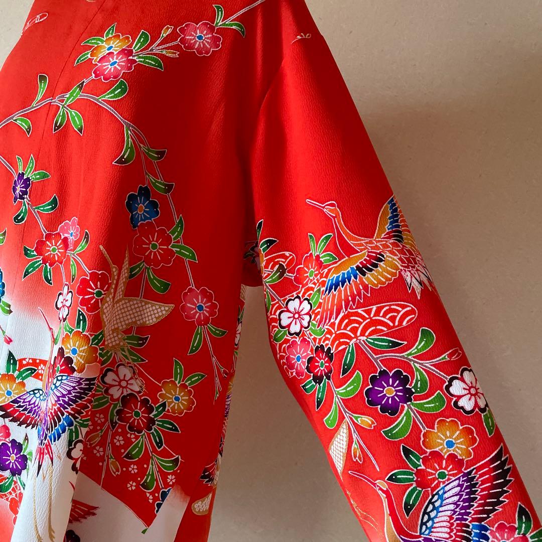 【1076】かわいい　チュニック　ストール付き　女児祝い着