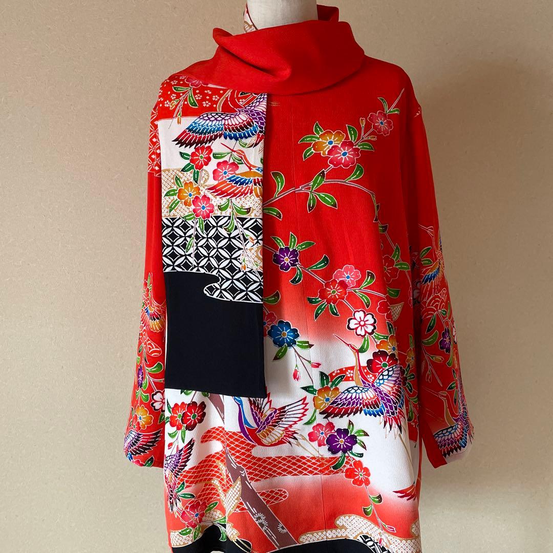 【1076】かわいい　チュニック　ストール付き　女児祝い着