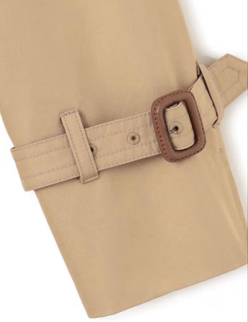 最終価格 美品23区コットンポリエステルギャバジン ロング トレンチコート36