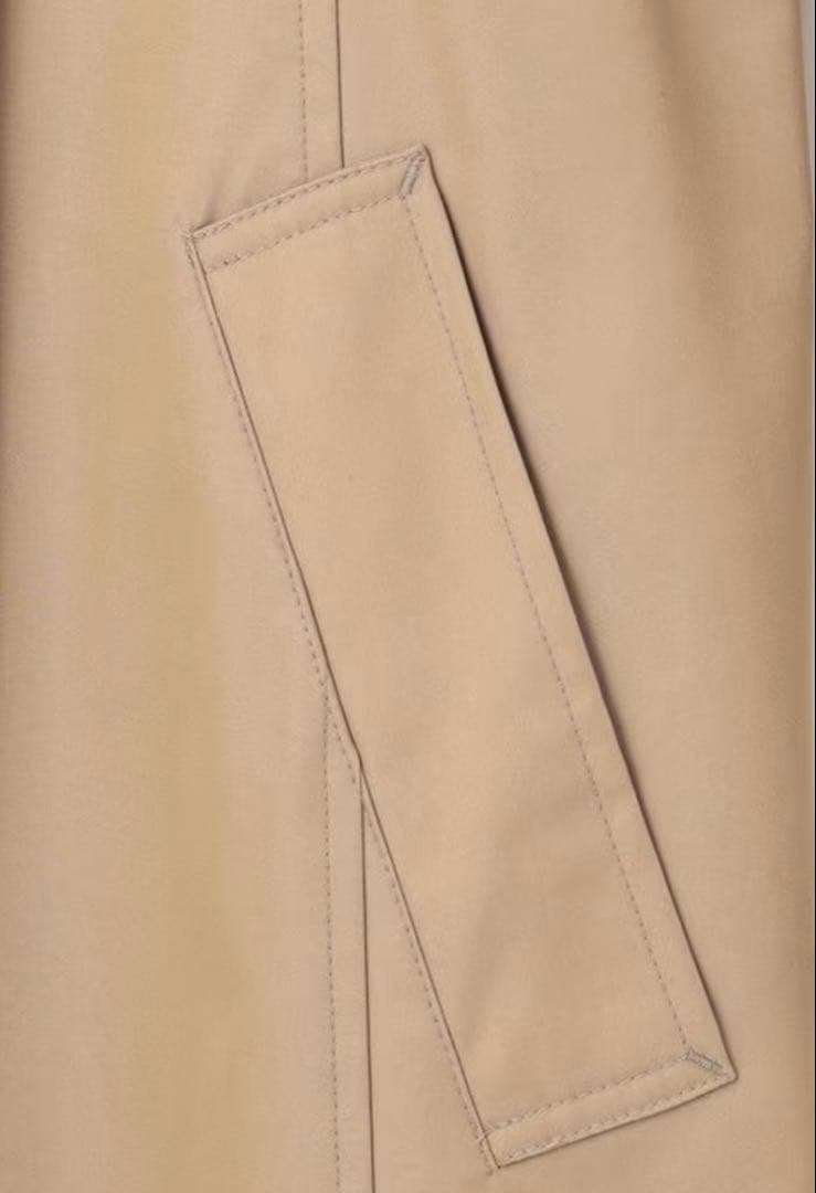 最終価格 美品23区コットンポリエステルギャバジン ロング トレンチコート36