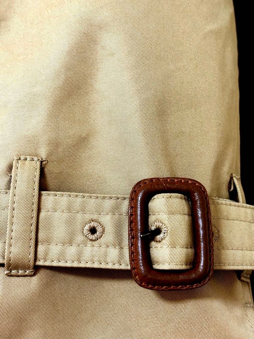 最終価格 美品23区コットンポリエステルギャバジン ロング トレンチコート36