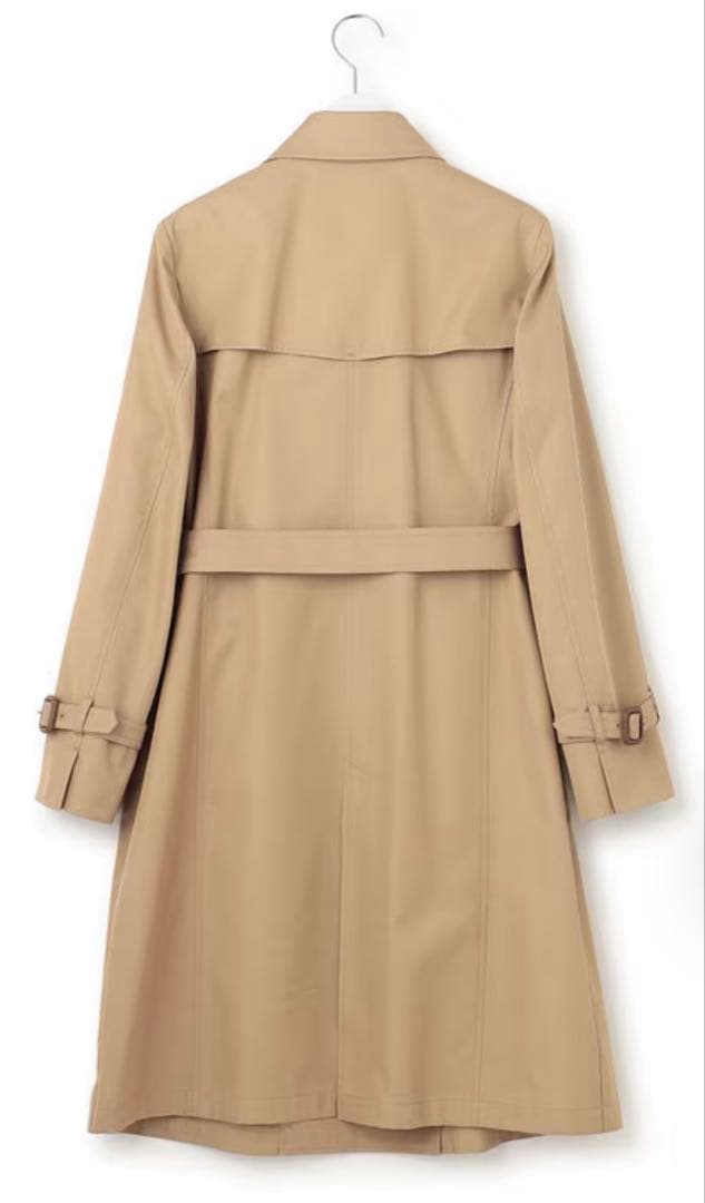 最終価格 美品23区コットンポリエステルギャバジン ロング トレンチコート36