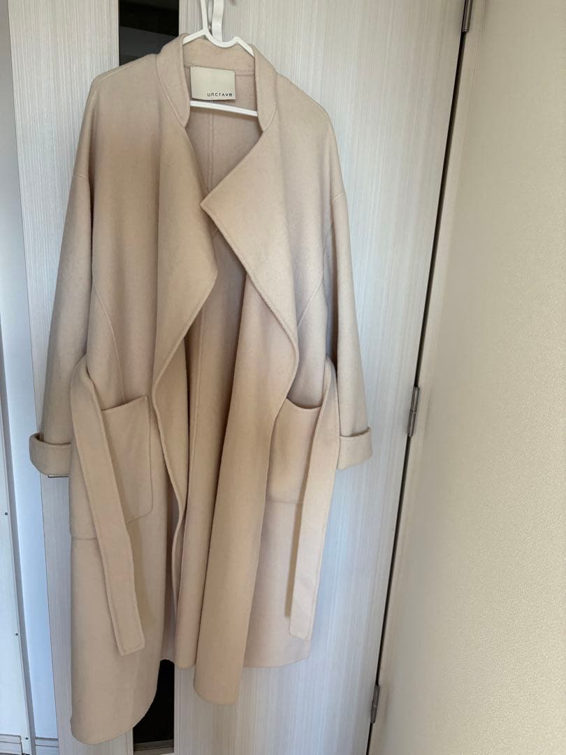 アンクレイヴ　アウター　リバーロングコート 白　サイズ1